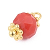Faceted Imitation Jade Glass Charms PALLOY-JF00455-M-3