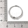 Rhodium Plated 925 Sterling Silver Micro Pave Cubic Zirconia Adjustable Ring Settings STER-NH0001-61P-4