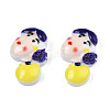 Spray Painted Opaque Resin Cabochons CRES-S302-75-2