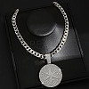 Hip-hop Style Zinc Alloy Crystal Rhinestone Pendant Cuban Link Chain Necklaces FS-WG425B8-20-1