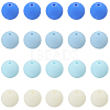 Rubberized Style Imitated Silicone Acrylic Beads MACR-PA0001-06B-02-6