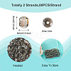 2 Strands Transparent Electroplate Glass Beads Strand GLAA-TA0002-62-4