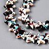 Spray Painted Synthetic Turquoise Beads Strands UNKW-T001-11G-3