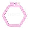 Adjustable ABS Plastic Hexagon Embroidery Hoops TOOL-PW0003-018D-01-1