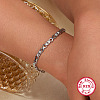 Rhodium Plated Platinum Plated 925 Sterling Silver Infinity Link Chain Bracelets RL9697-5