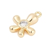 Brass Micro Pave Cubic Zirconia Pendants ZIRC-P122-03A-G-2