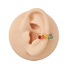 Colorful Glass Cuff Earrings EJEW-JE05699-02-3