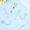 6Pcs 6 Colors Star Iron & Plastic Snap Hair Clips PHAR-CP0001-27-3
