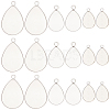 60Pcs 3 Styles 304 Stainless Steel Pendant Cabochon Settings STAS-SC0006-17-1