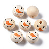 Unfinished Natural Wood European Beads WOOD-S057-031-B01-1