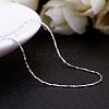 Platinum Plated Tin Alloy Snake Chain Fine Necklaces NJEW-BB10180-18-4