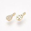 Brass Micro Pave Cubic Zirconia Charms KK-S350-298-2