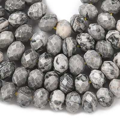 Natural Map Stone/Picasso Stone/Picasso Jasper Bead Strands G-D344-A18-1