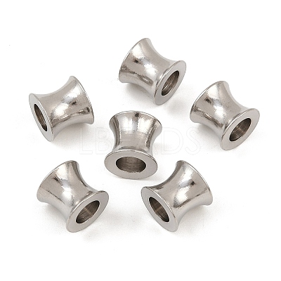 Tarnish Resistant 304 Stainless Steel European Beads STAS-E039-1-1