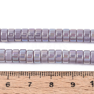 AB Color Plated Opaque Glass Beads Strands GLAA-T026-3x6mm-P15-1