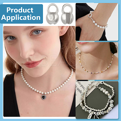 925 Sterling Silver Bead Tips with Suede Fabric Square Silver Polishing Cloth FIND-BC0013-10A-1