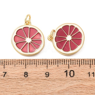 Brass Enamel Pendants KK-H072-14G-04-1
