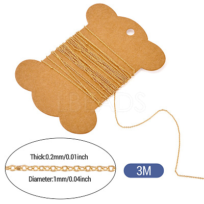 3m Brass Rolo Chains CHC-TA0001-42G-1