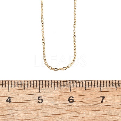 1MM 304 Stainless Steel Cable Chain Necklaces X-NJEW-T016-15G-1