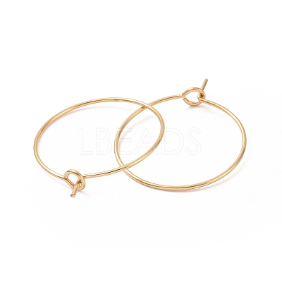 Ion Plating(IP) 316L Surgical Stainless Steel Hoop Earring Findings STAS-D164-04G-1