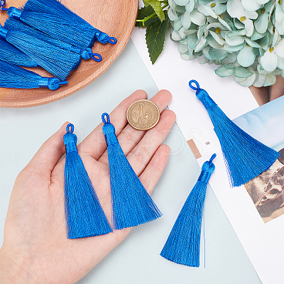 10Pcs Nylon Tassels Big Pendant Decorations FIND-SC0003-38C-1