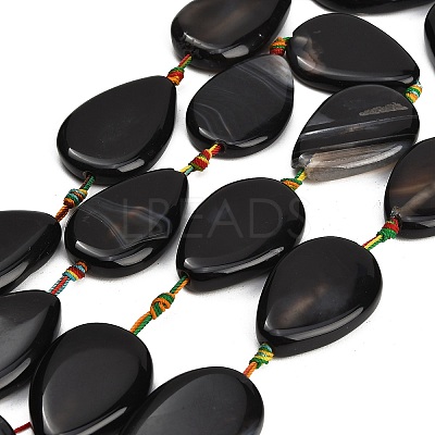 Natural Banded Agate/Striped Agate Beads Strands GG-CBAE0EB-01B-02-1