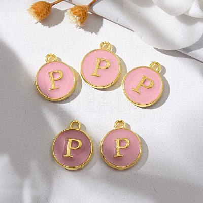 Golden Plated Alloy Enamel Charms X-ENAM-S118-07P-1