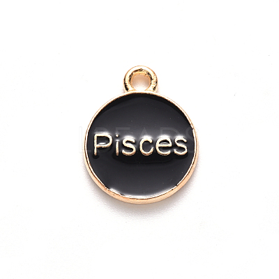 Alloy Enamel Pendants X-ENAM-S124-01B-08H-1