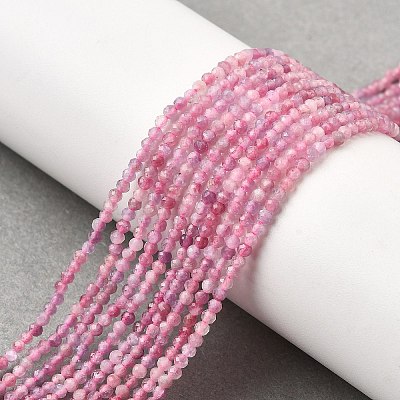 Natural Pink Tourmaline Beads Strands X-G-N342-33A-1