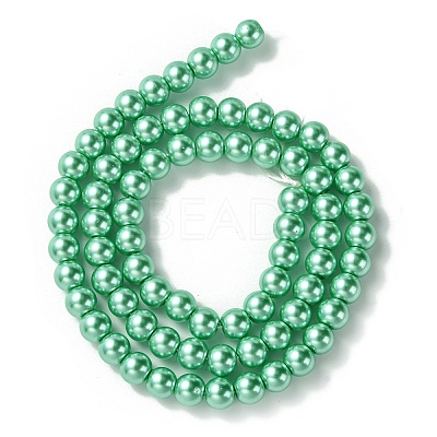 Eco-Friendly Dyed Glass Pearl Beads Strands HY-A008-6mm-RB014-1