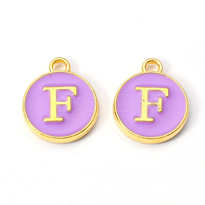Golden Plated Alloy Enamel Charms ENAM-S118-10F-1