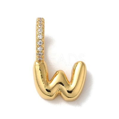 Brass Micro Pave Cubic Zirconia Pendants KK-K345-13W-G-1