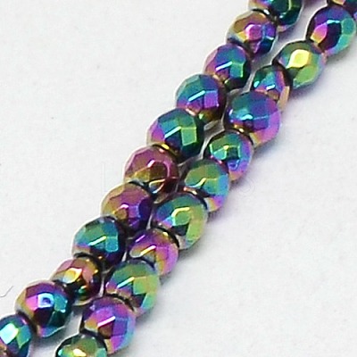 Electroplate Non-magnetic Synthetic Hematite Beads Strands G-J169B-2mm-05-1