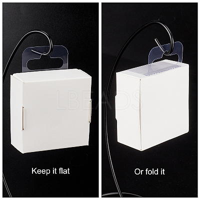 200 Pcs 2 Styles Transparent Self Adhesive Hang Tabs AJEW-NB0002-24-1