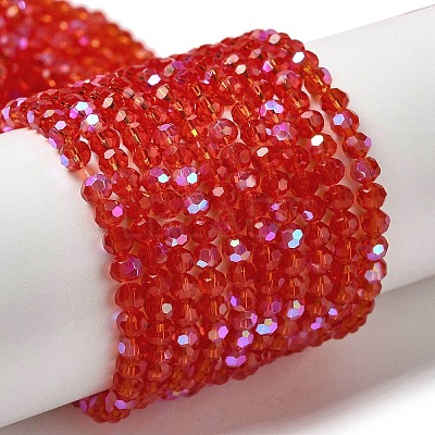 Electroplate Transparent Glass Beads Strands EGLA-A035-T3mm-L01-1