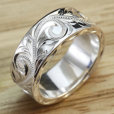 Sculptured Vine Pattern Brass Finger Rings for Women FS-WGD177A-02-1