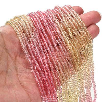 Transparent Painted Glass Beads Strands X1-DGLA-A034-T2mm-A09-1