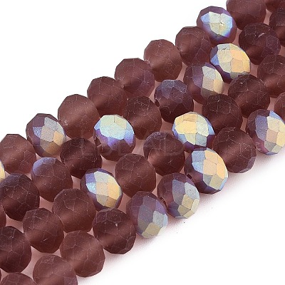 Transparent Glass Beads Strands EGLA-A044-T8mm-MB13-1