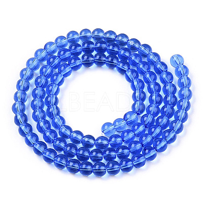 Transparent Glass Beads Strands GLAA-T032-T4mm-04-1