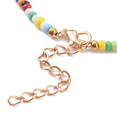 Mixed Styles Round Glass Seed Beaded Necklaces NJEW-JN03362-1