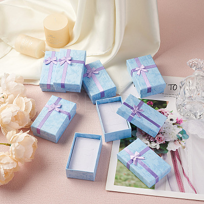 12Pcs Cardboard Jewelry Set Boxes CBOX-YS0001-01B-1