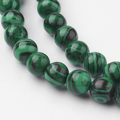 Synthetic Malachite Bead Strands G-G735-70-6mm-1