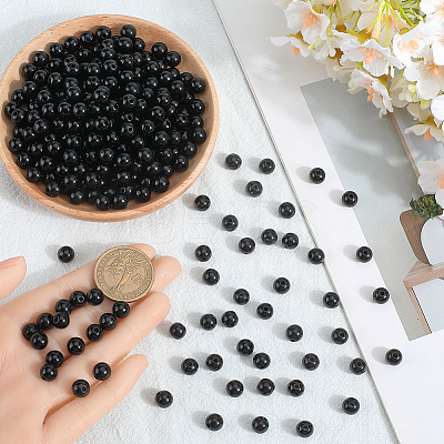Round Opaque Acrylic Beads MACR-SP0001-27B-01-1