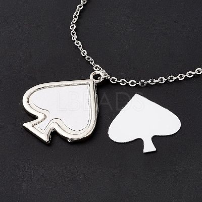 Sublimation Blank Aluminum Pendant Necklace LS-NJEW-E020-02P-01-1