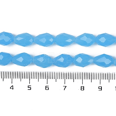 Electroplate Imitation Jade Glass Beads Strands EGLA-N013-J6mm-D05-1