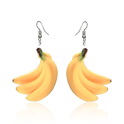 Acrylic & Alloy Dangle Earrings WGEBD91-05-1