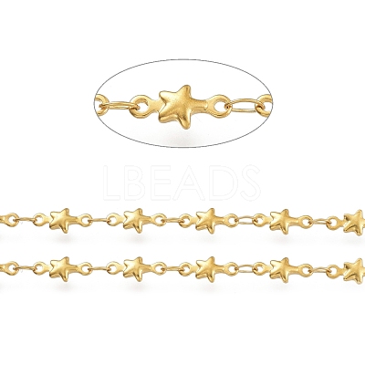 304 Stainless Steel Star Link Chains CHS-M003-04G-1