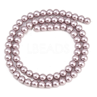 Eco-Friendly Dyed Glass Pearl Round Beads Strands HY-A002-6mm-RB017-1