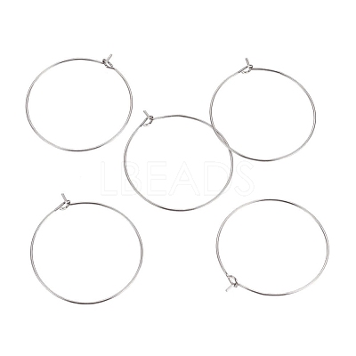 316L Surgical Stainless Steel Hoop Earring Findings STAS-G130-03P-30MM-1
