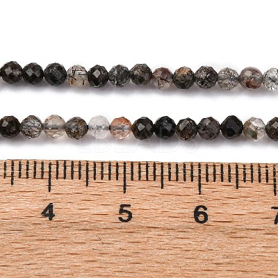 Natural Black Rutilated Quartz Beads Strands LS-G-RM250104-C3-1